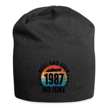 Bester Papa der Welt seit 1987 Vatertag - Jersey-Beanie - Schwarz - Vorne