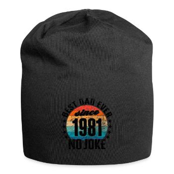 Bester Papa der Welt seit 1981 Vatertag - Jersey-Beanie - Schwarz - Vorne