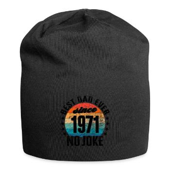 Best dad in the world since 1971 Father's Day Birthday - Jersey Beanie - black - Front