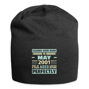22. Geburtstag Mai Jahrgang 2001 Vintage - Jersey-Beanie - Schwarz - Vorne