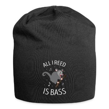 Woodwind instrument and bassoon wind instrument - Jersey Beanie - black - Front