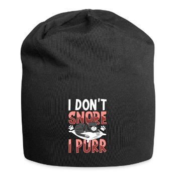 Je ne ronfle pas, je ronronne - Bonnet en jersey - noir - Devant