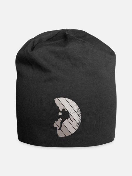 Klettern Bouldern - Jersey-Beanie - Schwarz