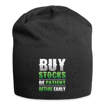 Buy stocks, be patient, retire early - Jersey Beanie - black - Front