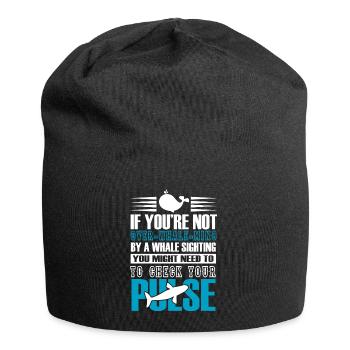 Rorqual bleu pour béluga et mammifères marins - Bonnet en jersey - noir - Devant