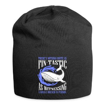 Whale design for whales and blue whales or beluga whales - Jersey Beanie - black - Front