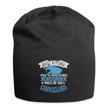 Rorqual bleu pour béluga et mammifères marins - Bonnet en jersey - noir - Devant