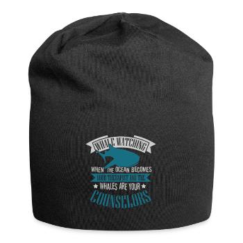 Conception de bélugas pour mammifères marins et orques - Bonnet en jersey - noir - Devant
