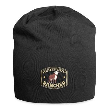 Hereford Beef - Hereford Rancher - Jersey Beanie - black - Front