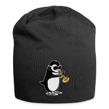Penguin Trumpet Gift Kids Big Band Music - Jersey Beanie - black - Front