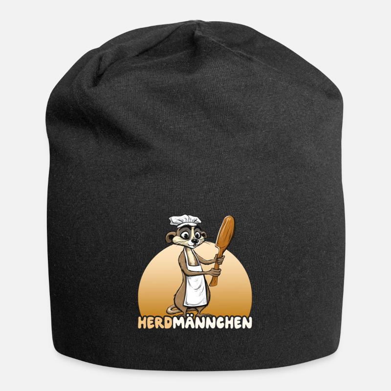 Herdmännchen Erdmännchen Koch - Jersey-Beanie - Schwarz