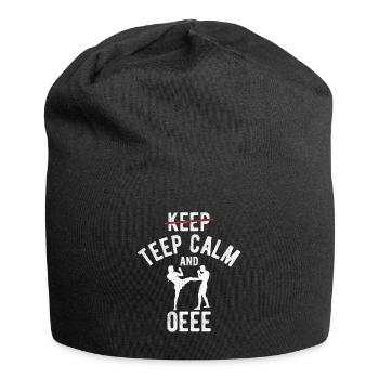 Thaiboxen Muay Thai - Jersey-Beanie - Schwarz - Vorne