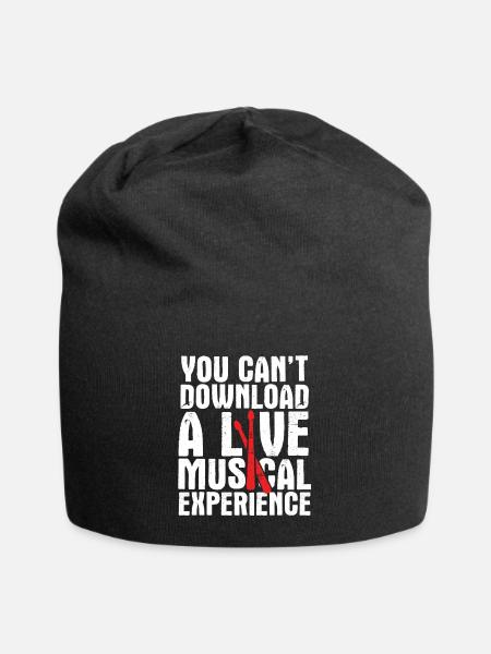 Schlagzeug Spieler Drummer - Jersey-Beanie - Schwarz
