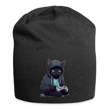 Gamer Black Cat Gaming Bombay Cats Gambler - Bonnet en jersey - noir - Devant