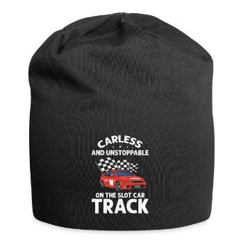 Dicton de piste vintage pour la course de voitures jouets - Bonnet en jersey - noir - Devant