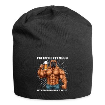 Bodybuilder Gym Beer | Yes I'm into Fitness - Jersey Beanie - black - Front