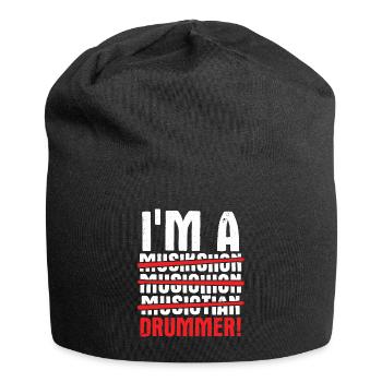 Schlagzeug Spieler Drummer - Jersey-Beanie - Schwarz - Vorne