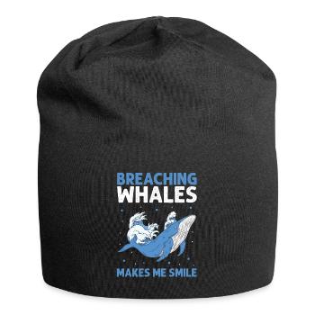 Ozean Meer Wal Zitat für Wal Meeressäugetiere - Jersey-Beanie - Schwarz - Vorne