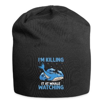 Meeressäuger für Orca-Beobachtung und Buckelwal - Jersey-Beanie - Schwarz - Vorne