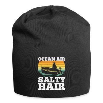 Segelboot Kapitän Spruch Zum Segeln - Jersey-Beanie - Schwarz - Vorne