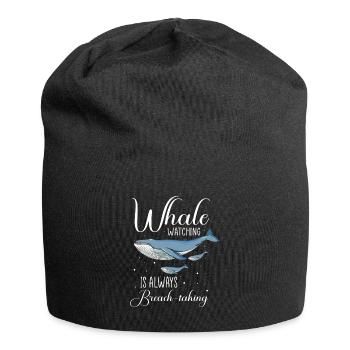 Orca Beobachtung für Buckelwale und Meerwale - Jersey-Beanie - Schwarz - Vorne