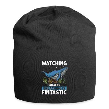 Ozean Meer Wal Zitat für Wal Meeressäugetiere - Jersey-Beanie - Schwarz - Vorne