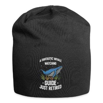 Blauwal für Beluga-Wal und Meeressäuger - Jersey-Beanie - Schwarz - Vorne