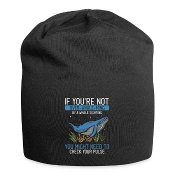 Orca Beobachtung für Buckelwale und Meerwale - Jersey-Beanie - Schwarz - Vorne