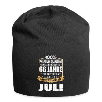 66. Geburtstag Juli Jahrgang 1957 Vintage - Jersey-Beanie - Schwarz - Vorne