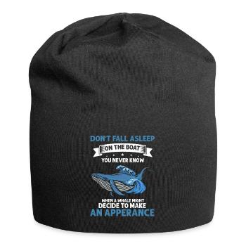Ozean Meer Wal Zitat für Wal Meeressäugetiere - Jersey-Beanie - Schwarz - Vorne