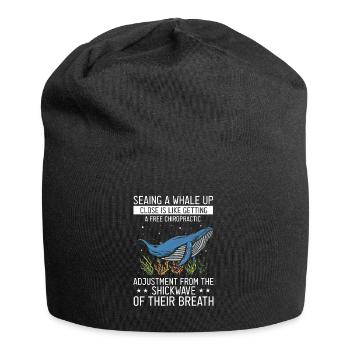 Ozean Meer Wal Zitat für Wal Meeressäugetiere - Jersey-Beanie - Schwarz - Vorne