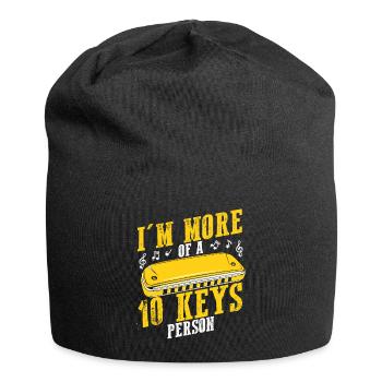 Harmonikaspieler für Munharmonika Spieler - Jersey-Beanie - Schwarz - Vorne
