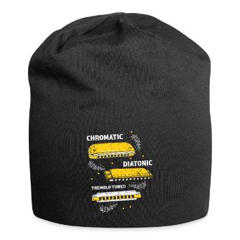 Französische Harfinisten und Harmonikaspieler - Jersey-Beanie - Schwarz - Vorne
