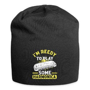 Harmonikaspieler für Munharmonika Spieler - Jersey-Beanie - Schwarz - Vorne