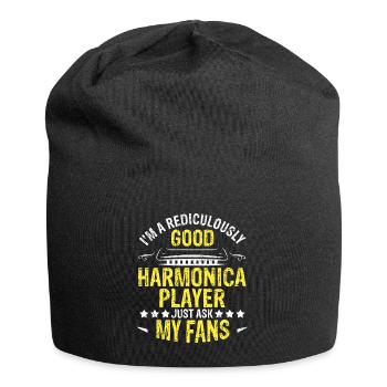 Französische Harfinisten und Harmonikaspieler - Jersey-Beanie - Schwarz - Vorne