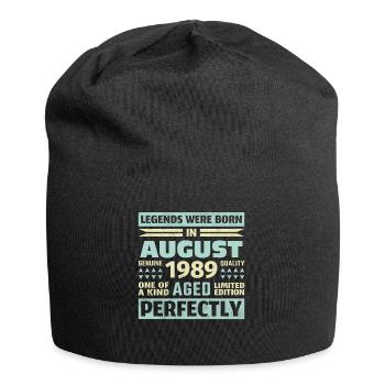 34. Geburtstag August Jahrgang 1989 Vintage - Jersey-Beanie - Schwarz - Vorne