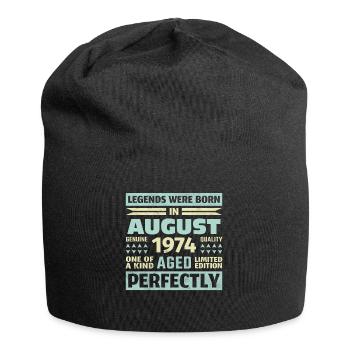 49ème anniversaire août millésime 1974 millésime - Bonnet en jersey - noir - Devant