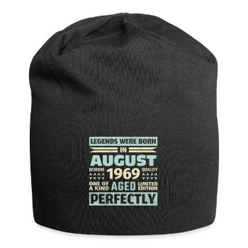 54. Geburtstag August Jahrgang 1969 Vintage - Jersey-Beanie - Schwarz - Vorne