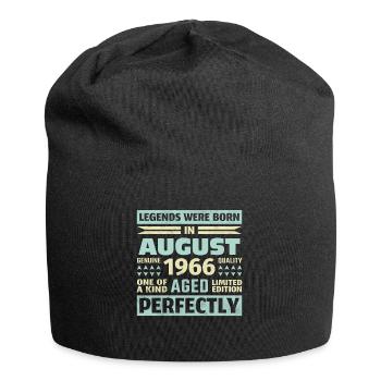 57th Birthday August Vintage 1966 Vintage - Jersey Beanie - black - Front