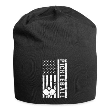 Pickleball Is My Therpy USA Flag Pickleballer - Jersey Beanie - black - Front