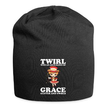 Gymnastik Design für Taktstock drehen - Jersey-Beanie - Schwarz - Vorne
