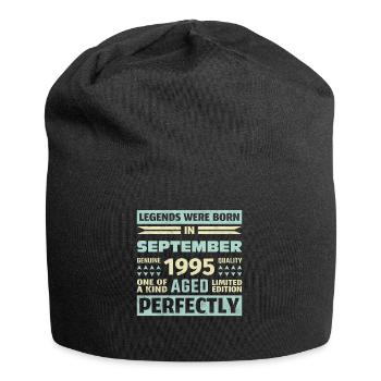 28th Birthday August Vintage 1995 Vintage - Jersey Beanie - black - Front