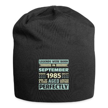 38th Birthday August Vintage 1985 Vintage - Jersey Beanie - black - Front