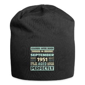72. Geburtstag August Jahrgang 1951 Vintage - Jersey-Beanie - Schwarz - Vorne