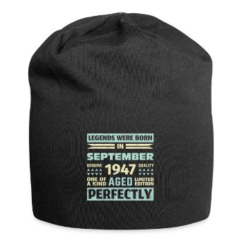 76e anniversaire août millésime 1947 millésime - Bonnet en jersey - noir - Devant