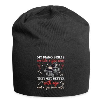 My Piano Skills are like Fine wine they get better - Jersey Beanie - black - Front