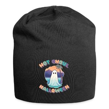 Groovy Ghost Palm Beach Hot Ghoul Halloween - Jersey Beanie - black - Front