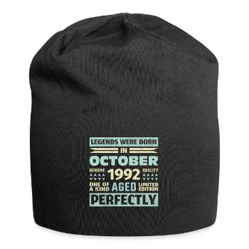 31. Geburtstag Oktober Jahrgang 1992 Vintage - Jersey-Beanie - Schwarz - Vorne