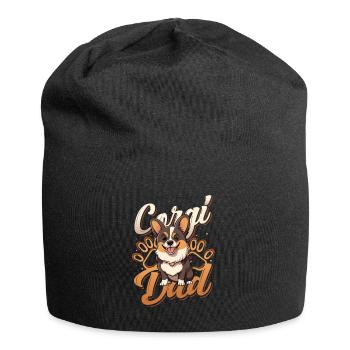 Corgi Daddy, Mignon Corgi Daddy - Bonnet en jersey - noir - Devant
