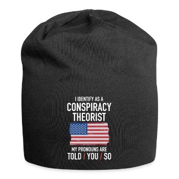conspiracy theorist conspiracy theory - Jersey Beanie - black - Front